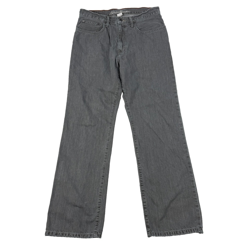 Eddie Bauer Men's Jeans Size 32x32 Relaxed Fit Straight Leg Gray Medium Wash